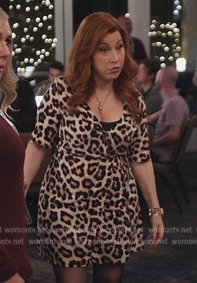 Melissa's leopard print wrap dress on Abbott Elementary