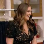 Monica Mangin’s black lace dress on Live with Kelly and Ryan