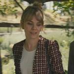 Naomi’s red tweed blazer on Succession