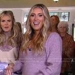 Natalie Telfer’s lilac ribbed sweater dress on Today