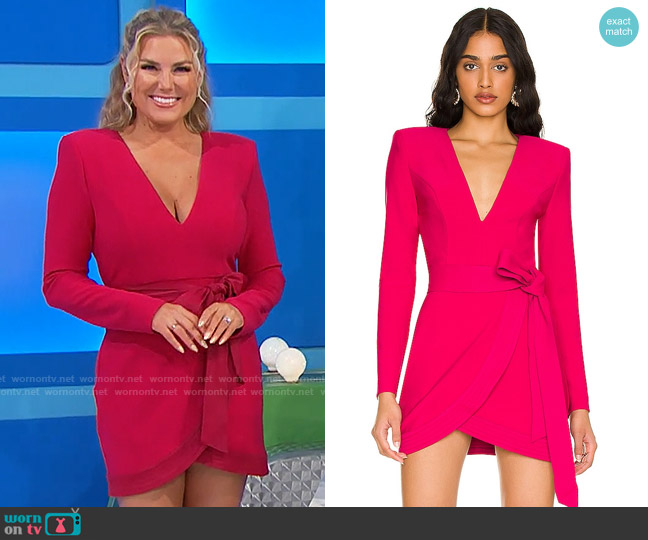 NBD Aquamarine Dress in Berry Pink worn by Rachel Reynolds on The Price is Right