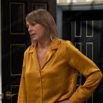Nicole’s mustard satin shirt on Days of our Lives