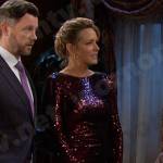 Nicole’s sequin long sleeve dress on Days of our Lives