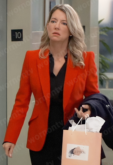 Nina’s red blazer on General Hospital