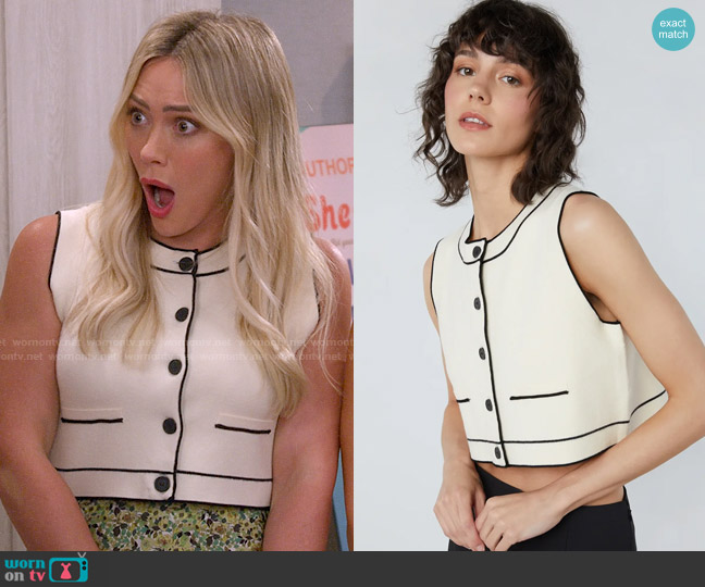 Oak + Forte Button Up Sweater Vest worn by Sophie (Hilary Duff) on How I Met Your Father