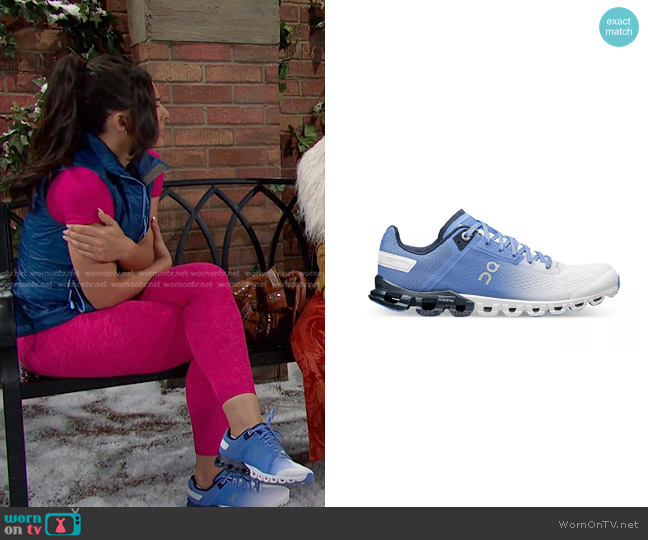 On Cloudflow Lace Up Running Sneakers worn by Gabi Hernandez (Camila Banus) on Days of our Lives