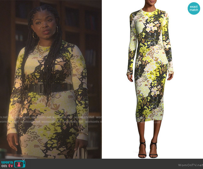 WornOnTV: Floral ribbed dress on Grown-ish | Clothes and Wardrobe from TV