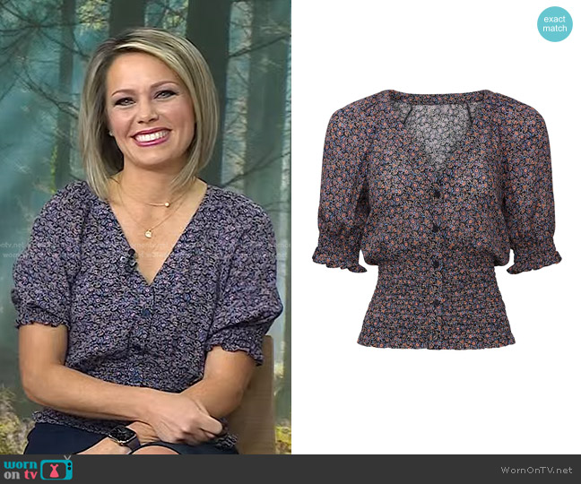 Parker Blossom Floral Blouse worn by Dylan Dreyer on Today