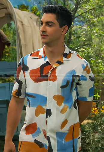 Parker's abstract print shirt on Bunkd
