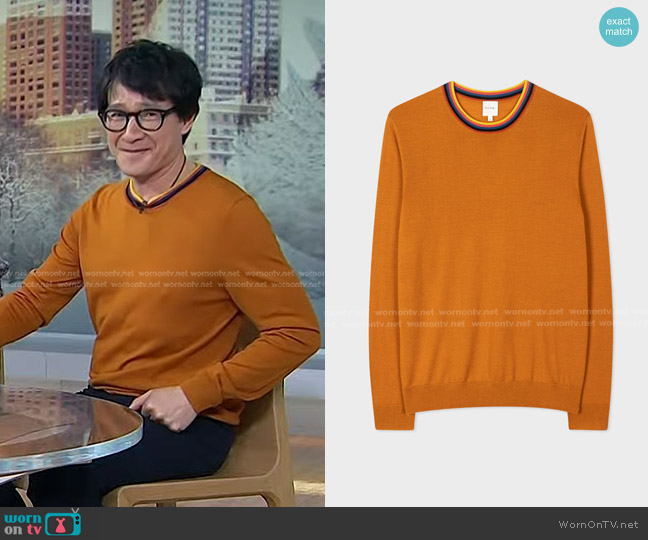 Paul Smith Washable Wool Artist Stripe Sweater worn by Ke Huy Quan on Today