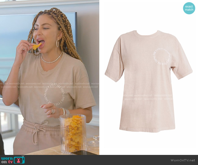 Pretty Little Thing Stone Washed Oversized Short Sleeve T-Shirt worn by Larsa Pippen (Larsa Pippen) on The Real Housewives of Miami