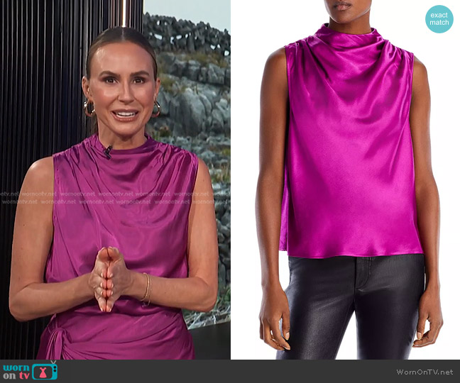 Rails Kaleen Ruched Funnel Neck Top worn by Keltie Knight on E! News