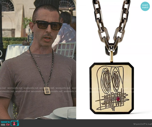 Tilly MacAlister-Smith 9kt Gold Pendant worn by Kendall Roy (Jeremy Strong) on Succession