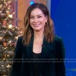 Rebecca’s green velvet blazer on Good Morning America