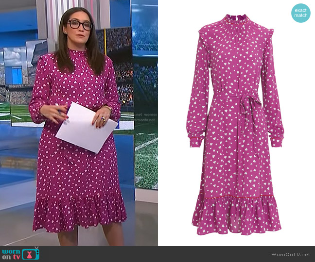 Resume Millah Polka Dot Print Dress worn by Savannah Sellers on NBC News Daily