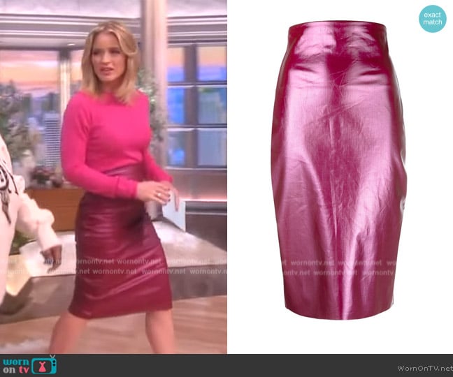 Rick Owens Knee-Length Al Pillar Skirt worn by Sara Haines on The View