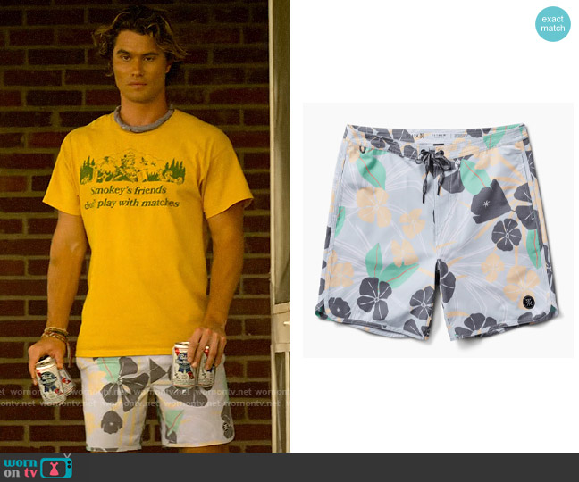 John B’s floral boardshorts on Outer Banks