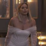 Robyn’s white sheer lace corset dress on The Real Housewives of Potomac