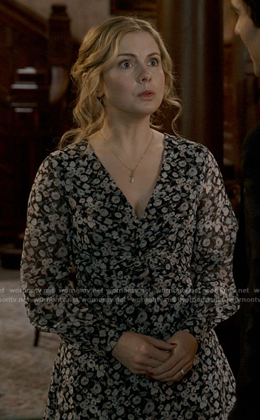 Sam’s floral long sleeve dress on Ghosts