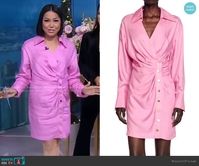 Sandro Elvira Long Sleeve Dress worn by Stephanie Ramos on Good Morning America