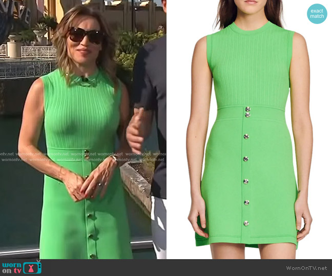 Sandro Sweety Knit Dress worn by Kit Hoover on Access Hollywood