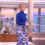 Sara’s blue floral print skirt on The View