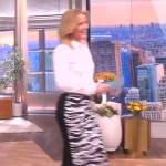 Sara’s zebra stripe metallic skirt on The View