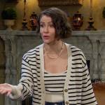 Sarah’s Striped knit cami and cardigan on Days of our Lives