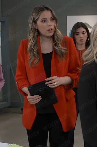 Sasha’s red blazer on General Hospital