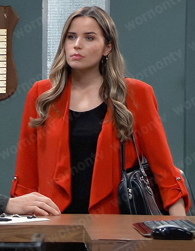 Sasha’s red blazer on General Hospital