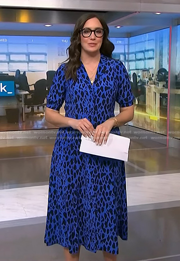 Savannah’s blue leopard shirtdress on NBC News Daily