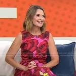 Savannah’s pink rose print dress on Today