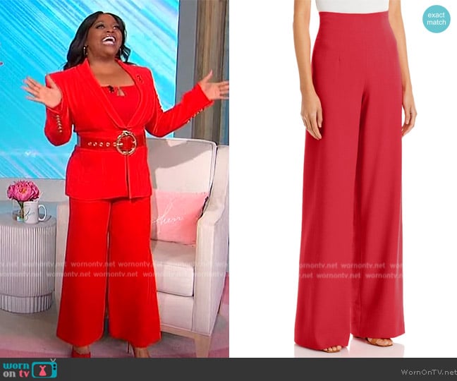 Sergio Hudson High Waist Signature Pants worn by Sherri Shepherd on Sherri