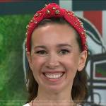 Shannon Doherty’s red embellished headband on Today