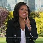 Sheinelle’s black double breasted blazer on Today