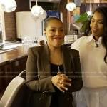 Sheinelle’s green double breasted blazer on Today