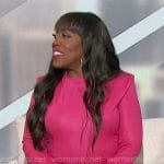 Sheryl’s pink leather jacket on The Talk