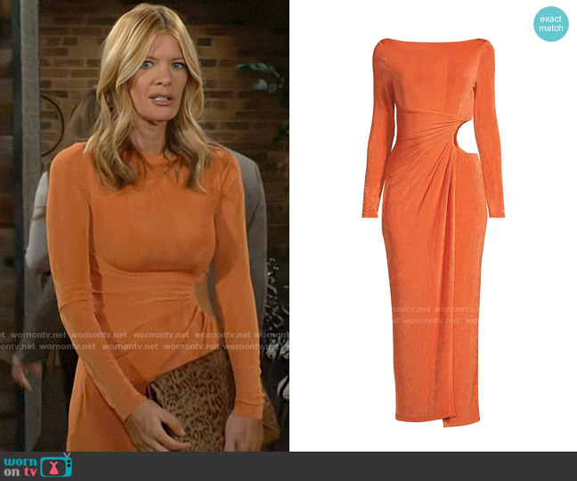 Significant Other Ivy Dress in Clay worn by Phyllis Summers (Michelle Stafford) on The Young and the Restless