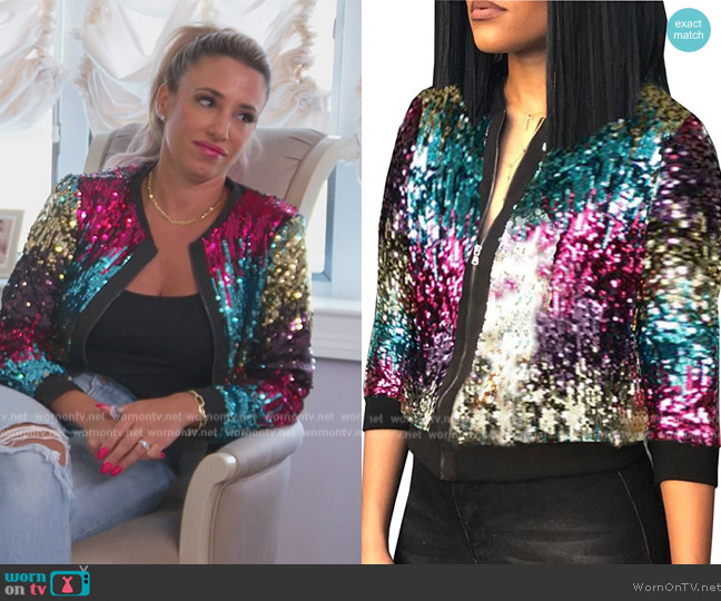 Artist Unknown Sparkly Jacket worn by  on The Real Housewives of New Jersey