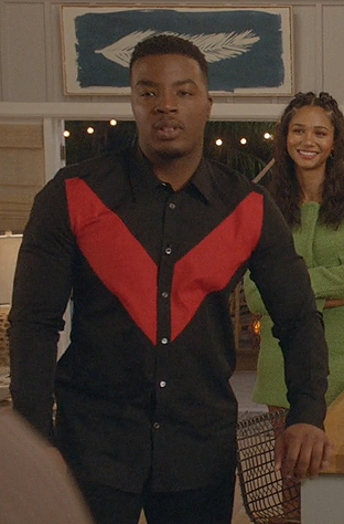 Spencer's black and red shirt on All American