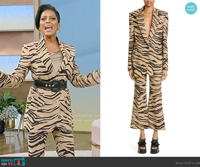 WornOnTV: Tamron’s tiger stripe blazer and pants on Tamron Hall Show ...