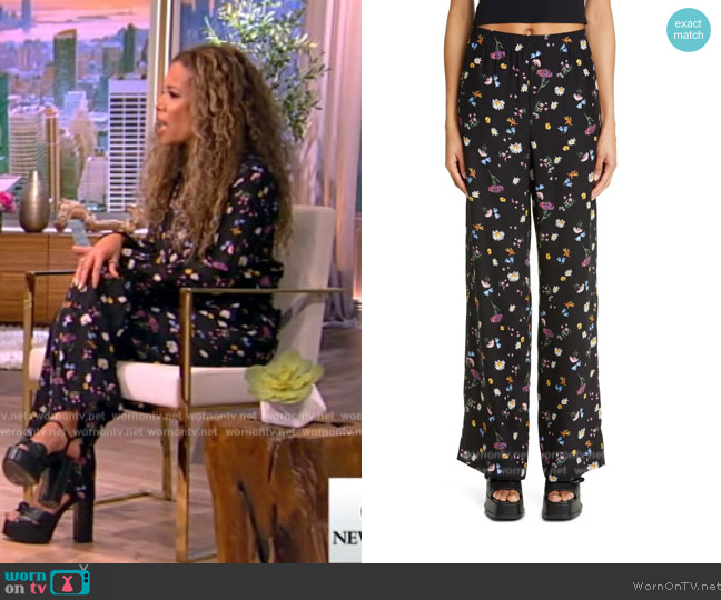 Stella McCartney Disty Elasticized Floral Pants worn by Sunny Hostin on The View