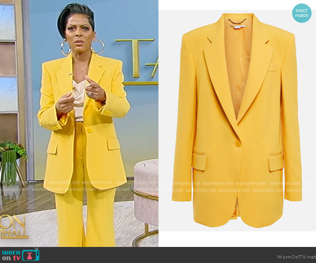 Stella McCartney Wool-blend single-breasted blazer worn by Tamron Hall on Tamron Hall Show