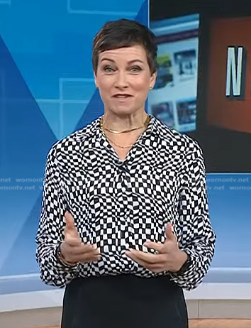 Stephanie’s checkered blouse on Today