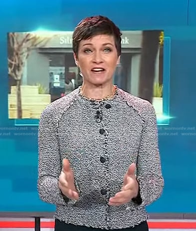 Stephanie's black tweed jacket on Today