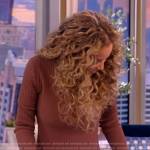 Sunny’s brown ribbed fringed dress on The View