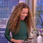 Sunny’s green pleated midi dress on The View