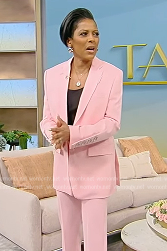 Tamron’s pink blazer and pants on Tamron Hall Show