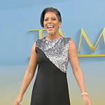 Tamron’s sequin colorblock mini dress on Tamron Hall Show