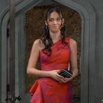 Terry’s red one-shoulder dress on General Hospital